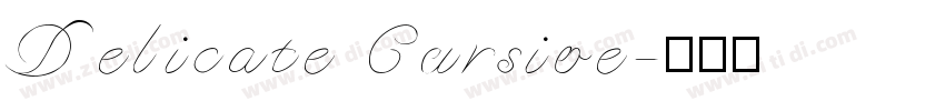 Delicate Cursive字体转换
